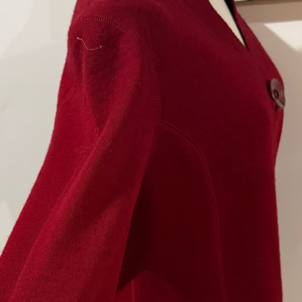 Clothes By Revue Vintage Chic Red Wool Knit Cardigan - Picture 4 of 7